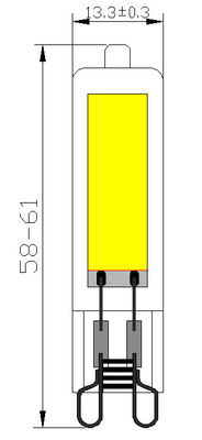 PLEINE AMPOULE EN VERRE 120lm/w 2700K FML-003 de G9 3W LED