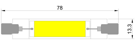 PLEINE AMPOULE EN VERRE 130lm/w 2700K de R7S 4W LED